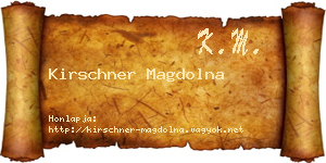 Kirschner Magdolna névjegykártya